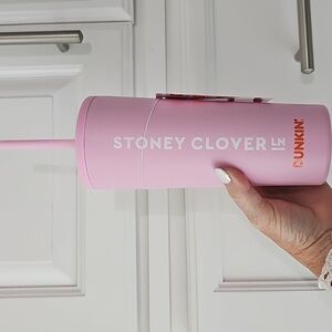 Dunkin' Pink Tumbler with Straw